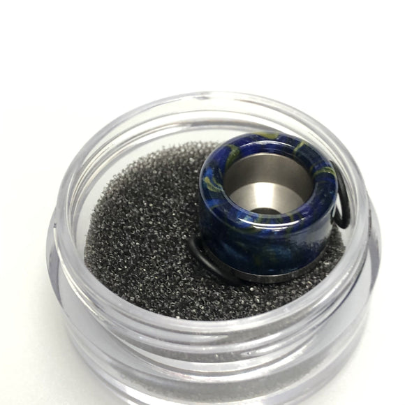 510 Aluminum / Resin Drip tip Blue/Blue/Yellow Swirl