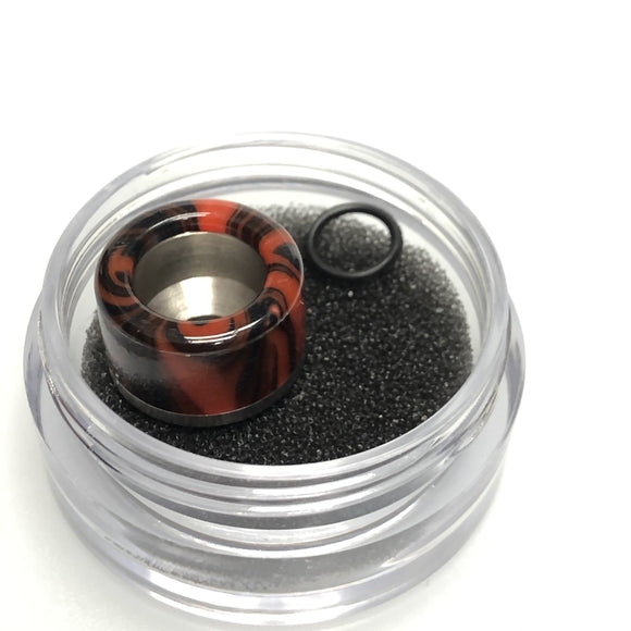 510 Aluminum / Resin Drip tip Black/Red Swirl
